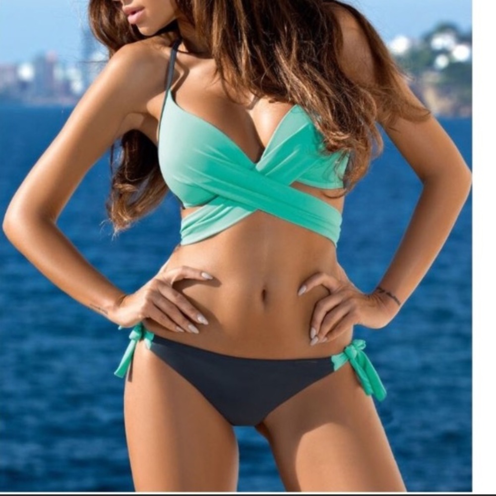 NWT Teal X Style Bikini
